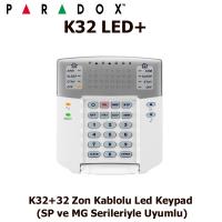 Paradox K32+ 32 Zon Kablolu Led Keypad (SP ve MG Serileriyle Uyumlu)