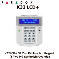 Paradox K32LCD+ 32 Zon Kablolu Lcd Keypad (SP ve MG Serileriyle Uyumlu)
